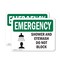 Signmission Shower And Eyewash Do Not Block With Symbol, 10 in W x Rectangle, Plastic OS-2PACK-EM-P-710-L-10420 - alternate 1